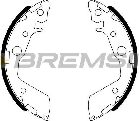 Bremsi GF0718 - Комплект спирачна челюст vvparts.bg