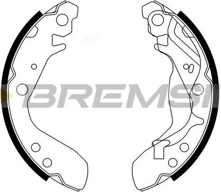 Bremsi GF0712 - Комплект спирачна челюст vvparts.bg
