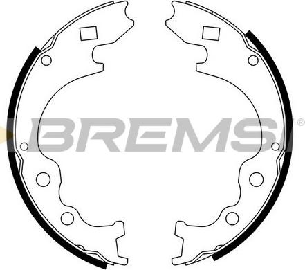 Bremsi GF0786 - Комплект спирачна челюст, ръчна спирачка vvparts.bg