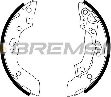 Bremsi GF0739 - Комплект спирачна челюст vvparts.bg