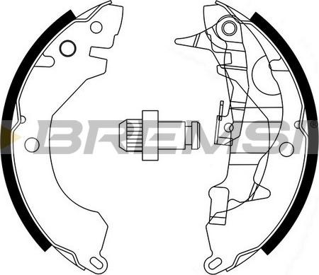 Bremsi GF0730-1 - Комплект спирачна челюст vvparts.bg
