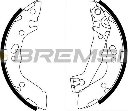 Bremsi GF0737 - Комплект спирачна челюст vvparts.bg