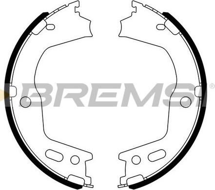 Bremsi GF0724 - Комплект спирачна челюст, ръчна спирачка vvparts.bg