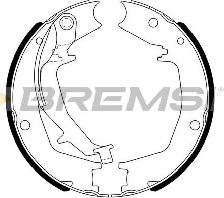 Bremsi GF0727 - Комплект спирачна челюст, ръчна спирачка vvparts.bg