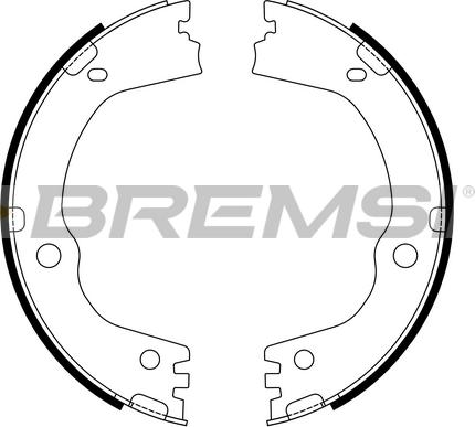 Bremsi GF1107 - Комплект спирачна челюст, ръчна спирачка vvparts.bg