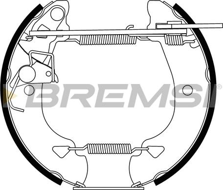 Bremsi GK0166 - Комплект спирачна челюст vvparts.bg