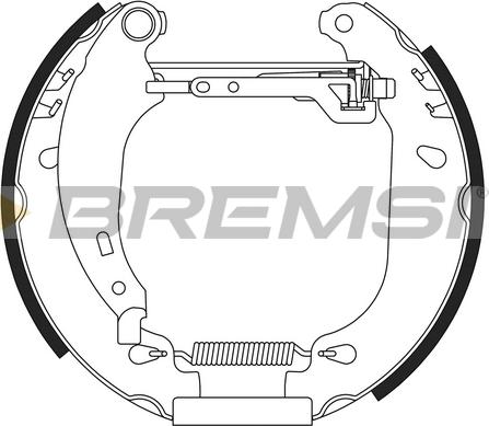 Bremsi GK0161 - Комплект спирачна челюст vvparts.bg