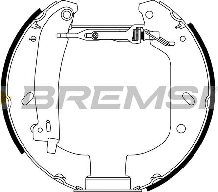 Bremsi GK0102 - Комплект спирачна челюст vvparts.bg