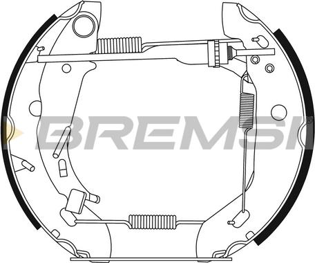 Bremsi GK0209 - Комплект спирачна челюст vvparts.bg