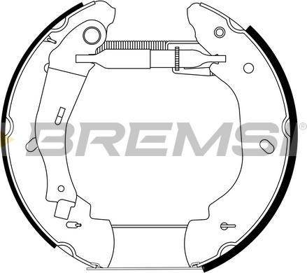 Bremsi GK0289 - Комплект спирачна челюст vvparts.bg