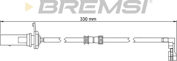 Bremsi WI0953 - Предупредителен контактен сензор, износване на накладките vvparts.bg