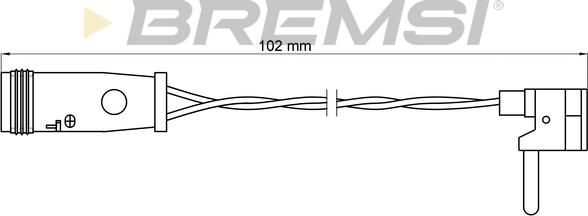 Bremsi WI0599 - Предупредителен контактен сензор, износване на накладките vvparts.bg