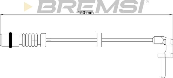 Bremsi WI0595 - Предупредителен контактен сензор, износване на накладките vvparts.bg