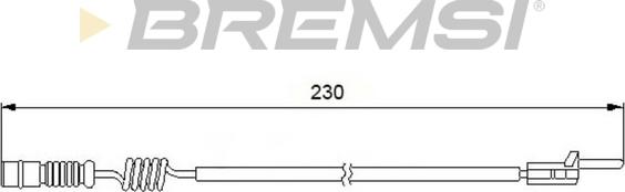 Bremsi WI0596 - Предупредителен контактен сензор, износване на накладките vvparts.bg