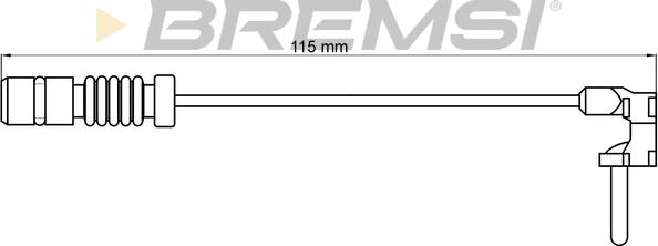 Bremsi WI0597 - Предупредителен контактен сензор, износване на накладките vvparts.bg