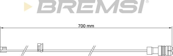 Bremsi WI0546 - Предупредителен контактен сензор, износване на накладките vvparts.bg