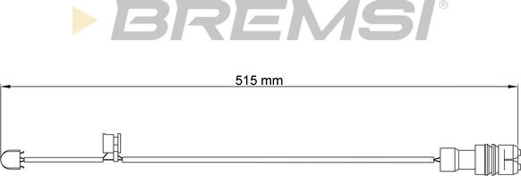 Bremsi WI0543 - Предупредителен контактен сензор, износване на накладките vvparts.bg