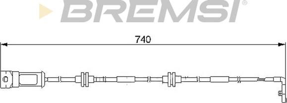 Bremsi WI0557 - Предупредителен контактен сензор, износване на накладките vvparts.bg