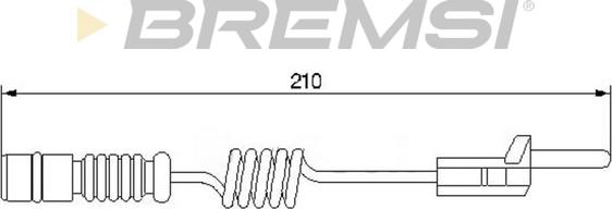 Bremsi WI0565 - Предупредителен контактен сензор, износване на накладките vvparts.bg