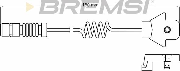 Bremsi WI0507 - Предупредителен контактен сензор, износване на накладките vvparts.bg