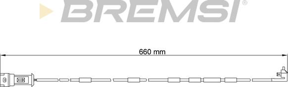 Bremsi WI0518 - Предупредителен контактен сензор, износване на накладките vvparts.bg