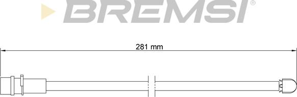 Bremsi WI0539 - Предупредителен контактен сензор, износване на накладките vvparts.bg