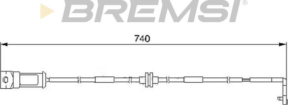 Bremsi WI0532 - Предупредителен контактен сензор, износване на накладките vvparts.bg