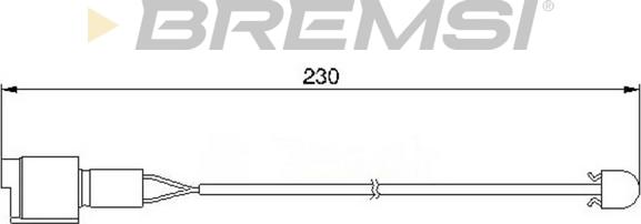 Bremsi WI0526 - Предупредителен контактен сензор, износване на накладките vvparts.bg