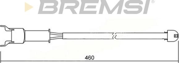 Bremsi WI0572 - Предупредителен контактен сензор, износване на накладките vvparts.bg