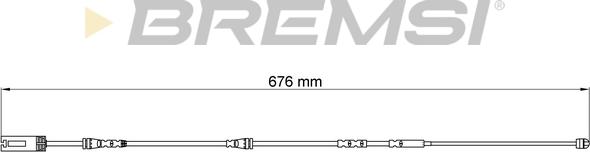 Bremsi WI0692 - Предупредителен контактен сензор, износване на накладките vvparts.bg