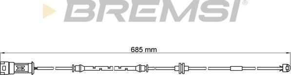 Bremsi WI0604 - Предупредителен контактен сензор, износване на накладките vvparts.bg