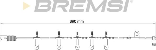 Bremsi WI0606 - Предупредителен контактен сензор, износване на накладките vvparts.bg