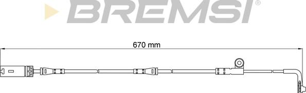 Bremsi WI0602 - Предупредителен контактен сензор, износване на накладките vvparts.bg