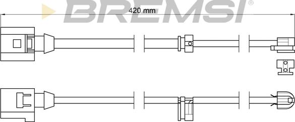 Bremsi WI0614 - Предупредителен контактен сензор, износване на накладките vvparts.bg