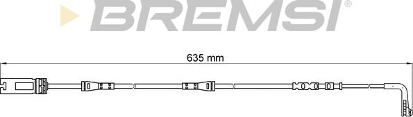 Bremsi WI0612 - Предупредителен контактен сензор, износване на накладките vvparts.bg