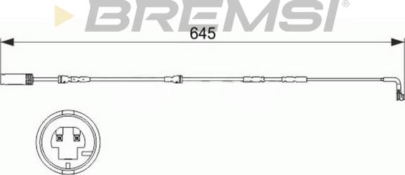 Bremsi WI0681 - Предупредителен контактен сензор, износване на накладките vvparts.bg