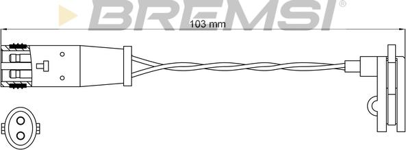 Bremsi WI0631 - Предупредителен контактен сензор, износване на накладките vvparts.bg