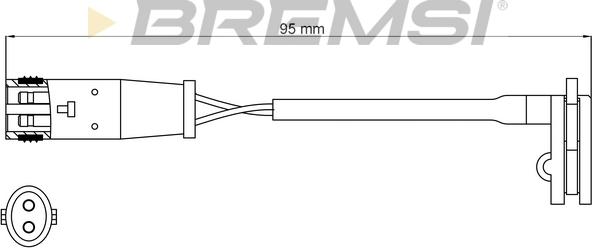 Bremsi WI0625 - Предупредителен контактен сензор, износване на накладките vvparts.bg