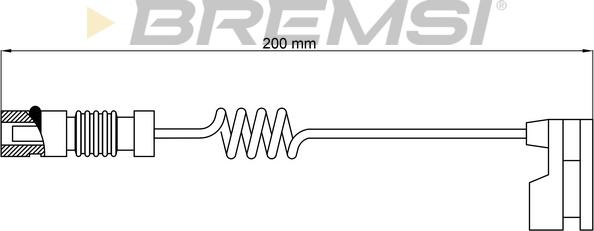 Bremsi WI0620 - Предупредителен контактен сензор, износване на накладките vvparts.bg