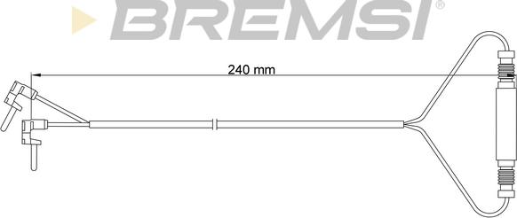 Bremsi WI0628 - Предупредителен контактен сензор, износване на накладките vvparts.bg