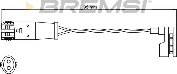 Bremsi WI0627 - Предупредителен контактен сензор, износване на накладките vvparts.bg