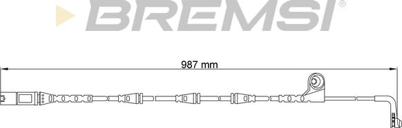 Bremsi WI0670 - Предупредителен контактен сензор, износване на накладките vvparts.bg