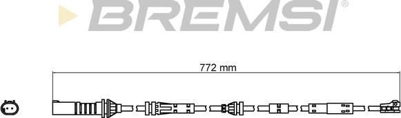 Bremsi WI0809 - Предупредителен контактен сензор, износване на накладките vvparts.bg