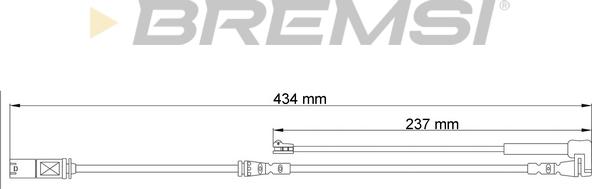 Bremsi WI0801 - Предупредителен контактен сензор, износване на накладките vvparts.bg