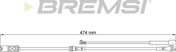 Bremsi WI0797 - Предупредителен контактен сензор, износване на накладките vvparts.bg