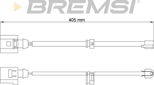 Bremsi WI0742 - Предупредителен контактен сензор, износване на накладките vvparts.bg