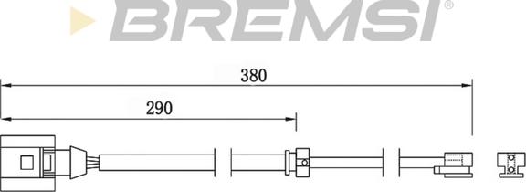 Bremsi WI0747 - Предупредителен контактен сензор, износване на накладките vvparts.bg
