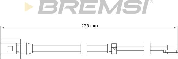Bremsi WI0754 - Предупредителен контактен сензор, износване на накладките vvparts.bg