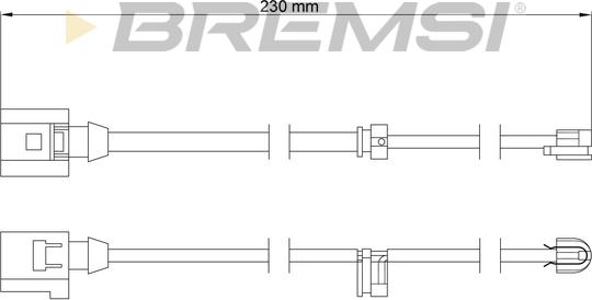 Bremsi WI0709 - Предупредителен контактен сензор, износване на накладките vvparts.bg