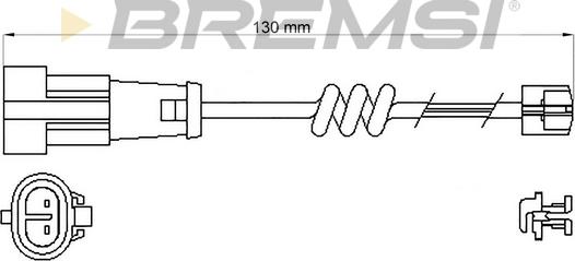 Bremsi WI0714 - Предупредителен контактен сензор, износване на накладките vvparts.bg